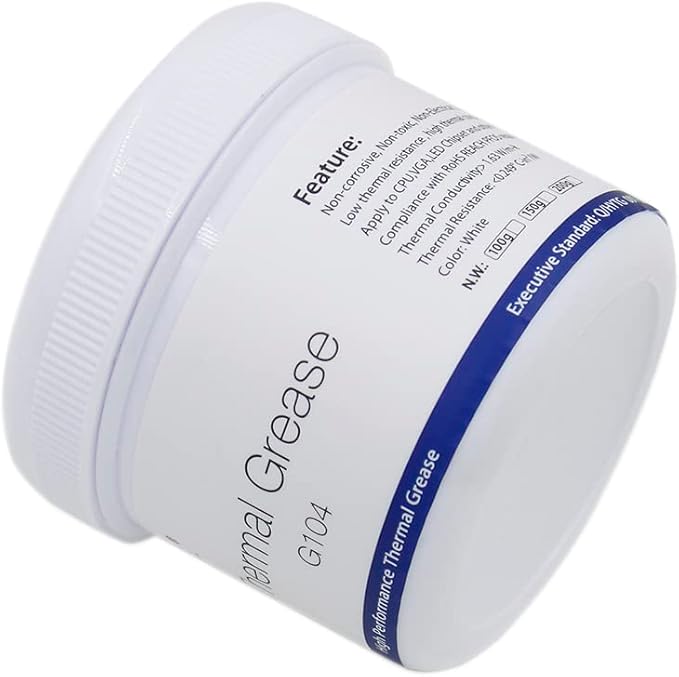 GENNEL G104 100 Grams Thermal Conductive Paste, Silicone Thermal Compound Grease, Heatsink Paste for CPU Radiator Coolers LED Printer Chipset Cooling