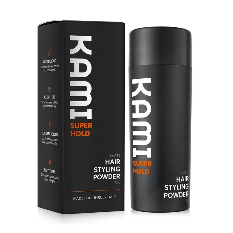 Kami Hair Texture Powder for Men - Strong Hold & Volume Powder - Texturizing Hair Product for Men’s Styling, Matte Finish, All-Day Hold for Thick Hair