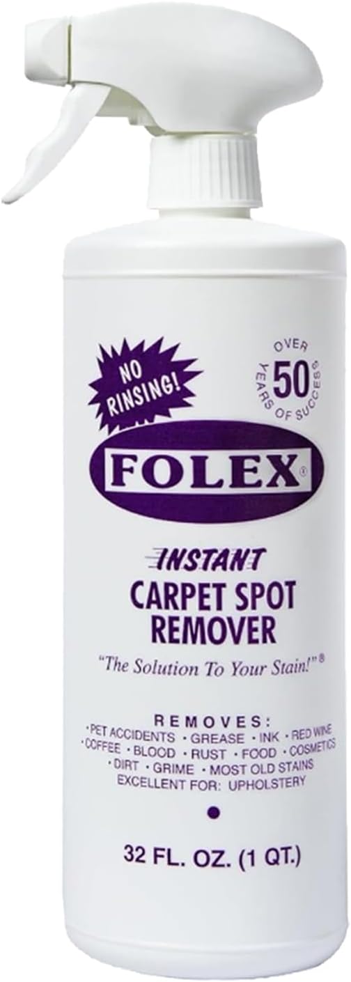 FOLEX Carpet Spot Remover & Hardwood/Floor Cleaner Bundle â Removes Pet Stains, Grease, Red Wine, Food & More â Bundle of Two 32 oz Bottles + 2 Reusable Cleaning Cloths