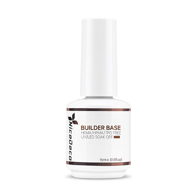 Builder Nail Gel - 7 in 1 Clear Base Gel & Rubber Polish Set | 15ML, 6 Pcs