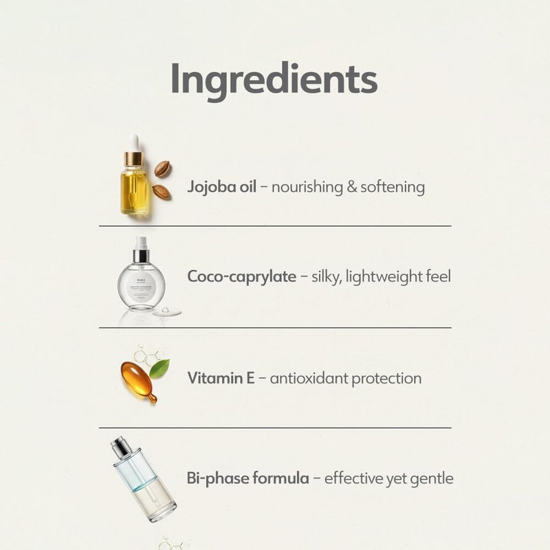 Women Makeup Remover Cleanser Care Face Cleanser for Sensitive Skin Bi-Phase mascara remover Gentle Cleanser Beauty Care Eyes,Waterproof Make Up, Dual Liquid Texture,150 ml (5.2 oz Plum Canada Made