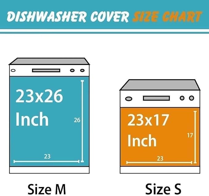 Flower and Bee Painting Dishwasher Magnetic Cover Sticker Magnetic Refrigerator Full Door Cover Sticker Kitchen Decor Panel Decal 23W x 17H inchs