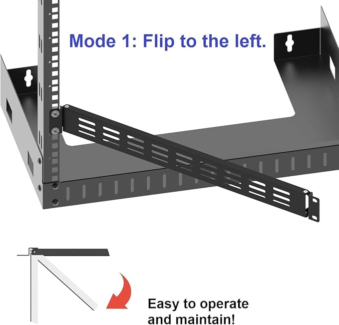 QiaoYoubang 1U Hinged Vented Rack Mount Blank Panel Spacer for 19in Server Rack or Network Cabinet (1U Vented Blank Panel)