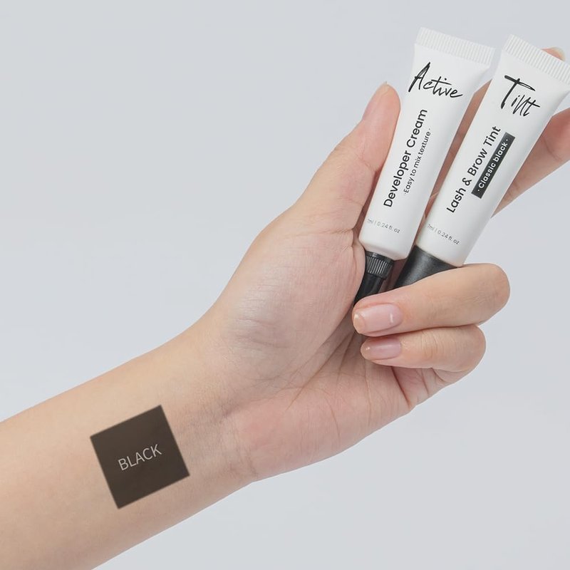 Lash Color Kit - Black Eyelash & Brow Dye Set | Long-Lasting Natural Effects, 8 Weeks of Use