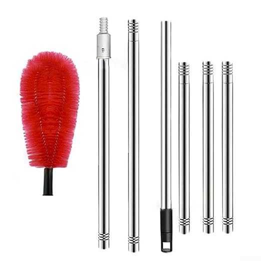 Adjustable Telescopic Gutter Cleaning Tool Homeowners DIY Enthusiasts - Safe Effective Gutter Cleaner with Extension Rod Inspection Mirror(04)