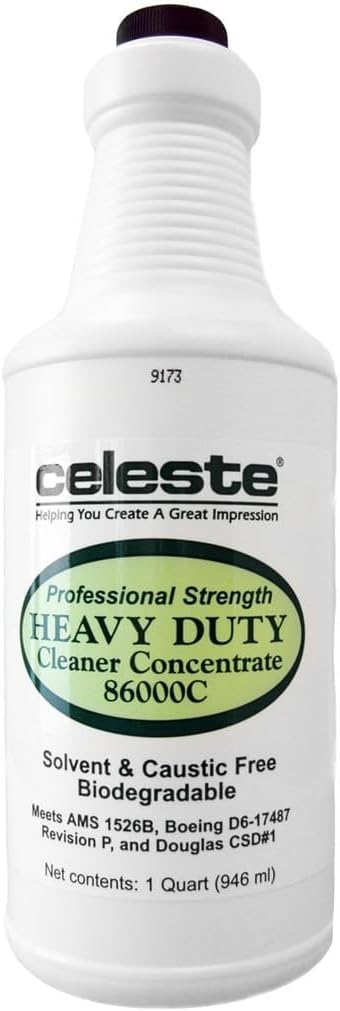 Celeste SP-86000CHD Heavy Duty Carbon & Grease Remover (Case of 12 Quarts) | Aviation Grade Exterior Cleaner Concentrate | Safe for Aluminum, Landing Gear & Engine Cowlings