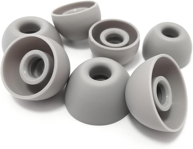 Luckvan Silicone Ear Tips for Beats Earbud Replacement Ear Tips Studio Buds+/Fit Pro/Solo Buds, 6 Pairs LMS Dark Gray