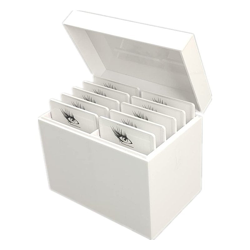 May healthbeauty 10 Layers Acrylic Eyelash Storage Box, Makeup Organizer False Eyelashes Glue Pallet Holder Grafting Extension Close-Packed Display