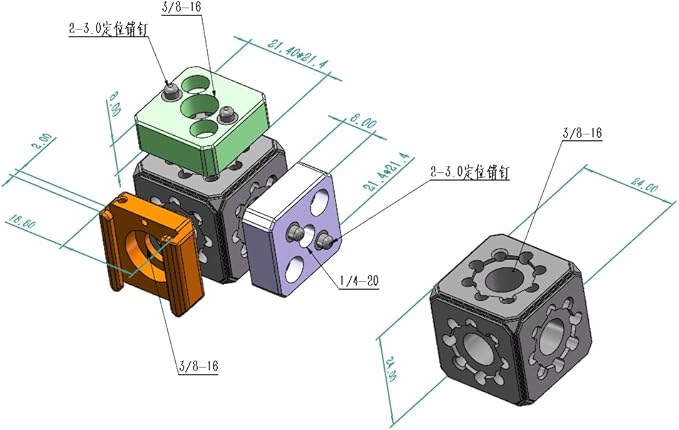 SZJELEN Camera Mount Extension Bracket with Cold Shoe Mounts for Camera Cage Tripod Magic Arm Microphone LED Video Light,Shoe Mount Holder with 1/4'' 3/8'' Arri Thread and Arri-locating Hole