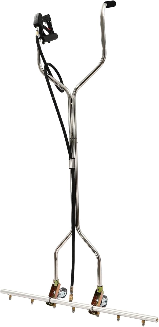 39â Professional Power Washer Broom Attachment,7 Hole Pressure Washer Water Broom with 2 Handles,Surface Clean Tool for Driveways, Sidewalks, Patios