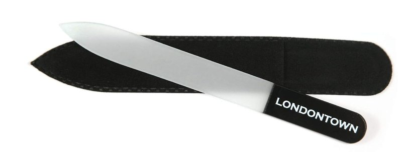 Black Glass Nail File - Durable & Gentle on Nails | 0.48 oz (Single Pack)
