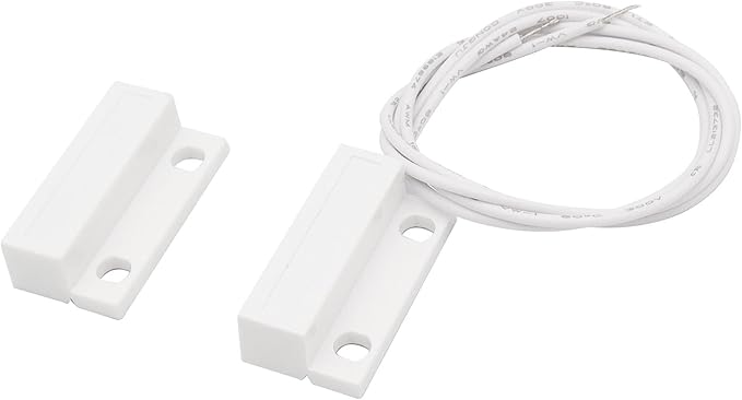 FOCMKEAS 3Pcs Magnetic Reed Switch Wired Surface Mount Normally Open NO Contact Sensor Alarm Magnetic Door Switch with 2 Wires, ABS, MC-38