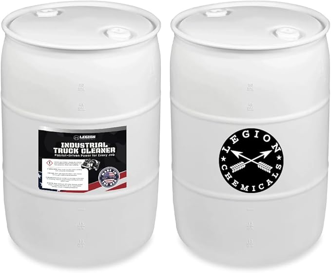 Industrial Truck Cleaner – Removes Road Film, Grease & Heavy Grime (Non-Corrosive, Biodegradable Formula), Professional Bulk Size, 55-Gallon Drum