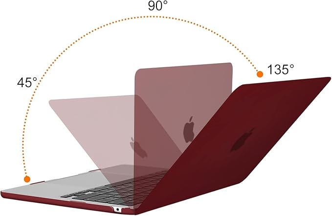 MOSISO Compatible with MacBook Air 13 inch Case M5 2026 M4 2025 M3 M2 2024-2022 A3449 A3240 A3113 A2681, Hard Shell&Keyboard Cover&Screen Film&Type C for MacBook Air 13.6 inch Case, Burgundy