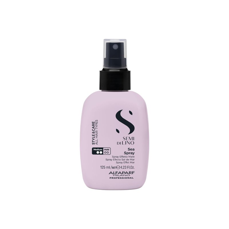 ALFAPARF MILANO Semi di Lino Style Sea Salt Spray - Texturizing Hair Spray for Women & Men - Heat Protectant - Natural, Lightweight Finish - Medium Hold (4.23 fl oz)