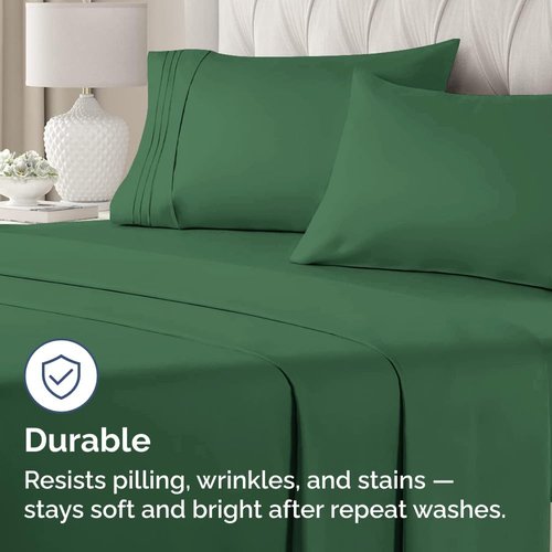 King Pillow Cases by [Brand Name] - Ultra Soft Hotel Quality Covers | Wrinkle-Free & Fade Resistant - Emerald Green, Set of 2