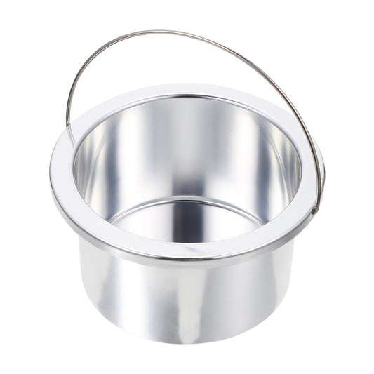 WOONEKY Hair Removal Wax Melting Container 4.92 Inch Aluminum Non-Stick Wax Heater Inner Pot with Ergonomic Handle for Home Salon Warmer Accessory