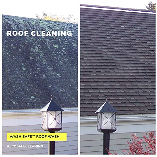 Wash Safeâ¢ ROOF WASH Roof Cleaner, 10 lb. | Clear, Bleach-Free Concentrate | Clean Up to 10,000 sq. ft. of Asphalt, Wood, Slate and Ceramic Shingles or Tiles