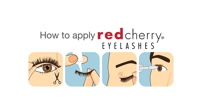 Red Cherry False Eyelashes #523 (Pack of 3 Pairs)