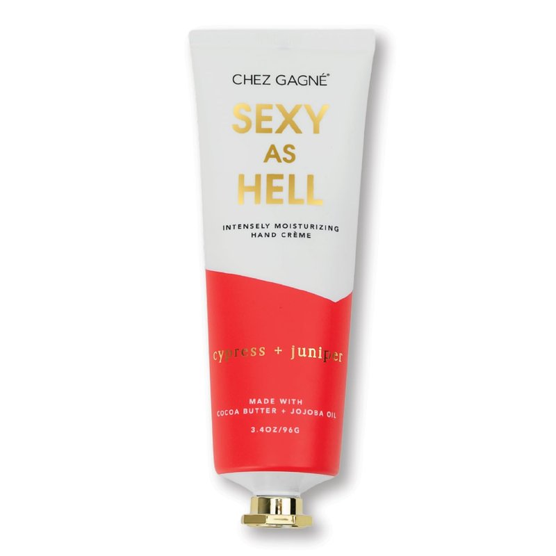 Chez Gagné Intensely Moisturizing Vegan Hand Cream, Jojoba Oil Cocoa Butter,Non-Greasy, Fast-Absorbing, USA - (Cypress + Juniper - Sexy as Hell) - Valentine's Day Gift