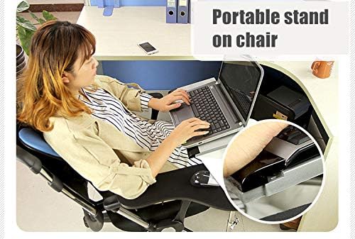 MagicHold Computer Keyboard Stand Laptop Mouse Mount for Workstation Video Gaming, Installed to Chair or Any Round Bar with Maximum 1.96 inch Diagonal Thickness