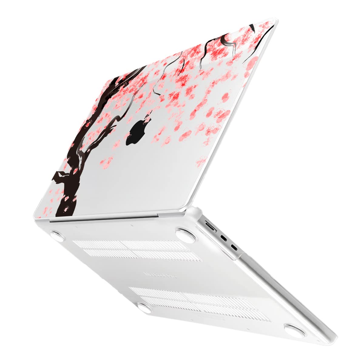 Batianda Premium Case for New MacBook Air 15 inch with M5 M4 M3 M2 Chip 2026 2025 2024 2023 Release, Designed Ultra-Slim Hardshell & Keyboard Cover & Screen Protector 4-in-1 Bundle, Cherry Blossoms