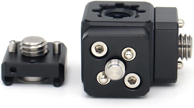 SZJELEN Camera Mount Extension Bracket with Cold Shoe Mounts for Camera Cage Tripod Magic Arm Microphone LED Video Light,Shoe Mount Holder with 1/4'' 3/8'' Arri Thread and Arri-locating Hole