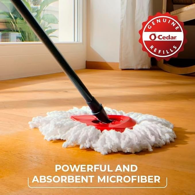 O-Cedar System Easy Wring Spin Mop & Bucket with 3 Extra Refills with Citrus and Lavender Pacs (Variety Pack)