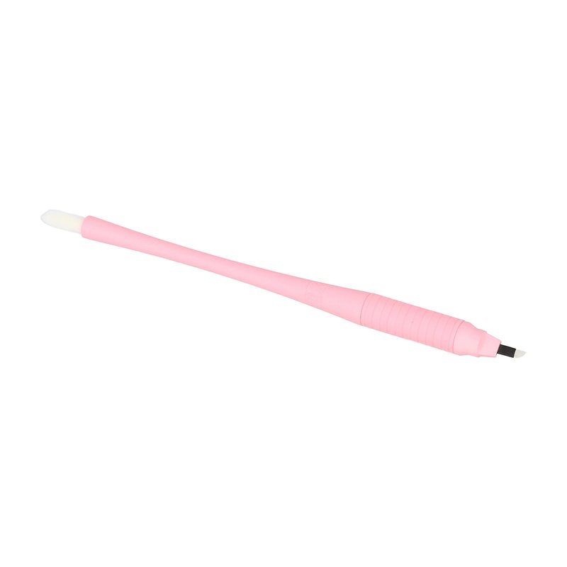 Mellie’s Signature Microblading Pen – Pack of 10 Disposable Eyebrow Tattoo Pens | Sterilized Blades C14 .18mm | Rubber Grip & Pigment Sponge | Professional Brow Tool (Pink)
