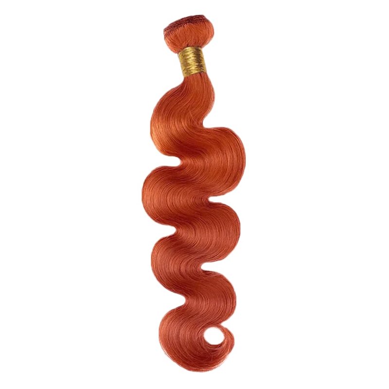 Curly Human Hair Bundle | Ginger Orange 350 Color | 24 Inch Brazilian Virgin Hair - 100g