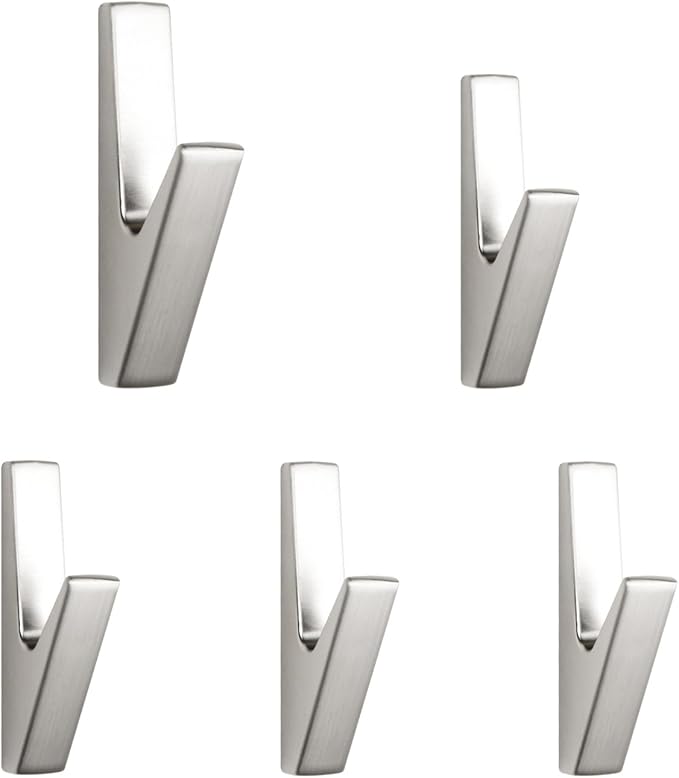 SARIHOSY 5 Pack Coat Hook,Wall Hooks,Coat Hooks Wall Mount, Metal Wall Hooks Holder for Hanging Clothes, Hats, Bags, Towels, Keys