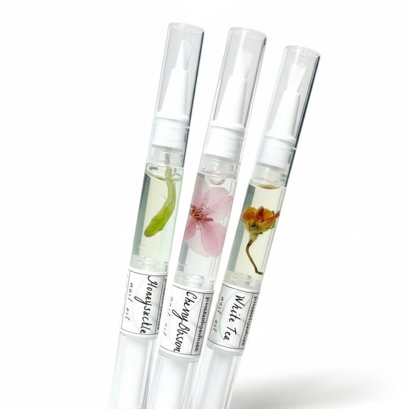 Honeysuckle Cuticle Oil Trio | Cherry Blossom & White Tea - Nourishing Manicure & Pedicure Set (Pack of 3)