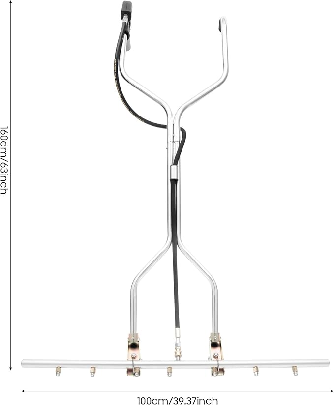 39'' Professional Power Washer Broom Attachment, 7-Nozzle Surface Cleaner for 5000PSI, Stainless Steel Water Broom for Hot and Cold Water Pressure Washers