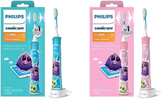 Philips Sonicare Kids Bluetooth Rechargeable Electric Toothbrush - Interactive Design for Ages 3+