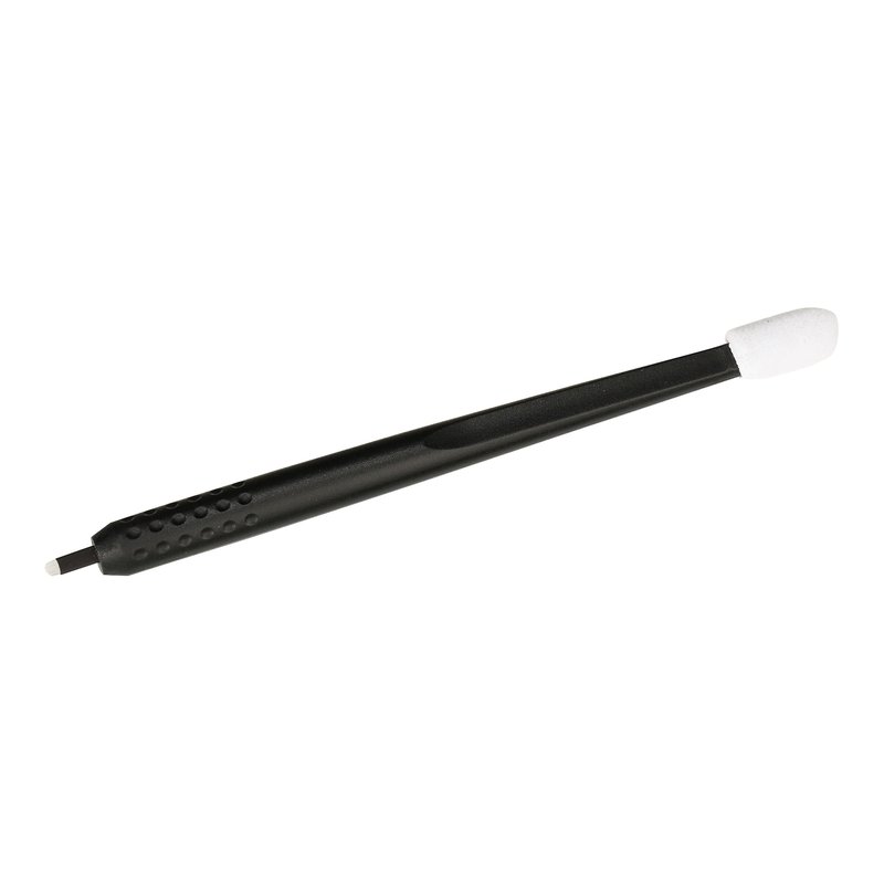 PACK OF 10 - Mellie Microblading Disposable Microblading Pen with Pigment Sponge Disposable Tool For Creating Eyebrows Microblading Supplies (Black, U18 NANO .15mm)