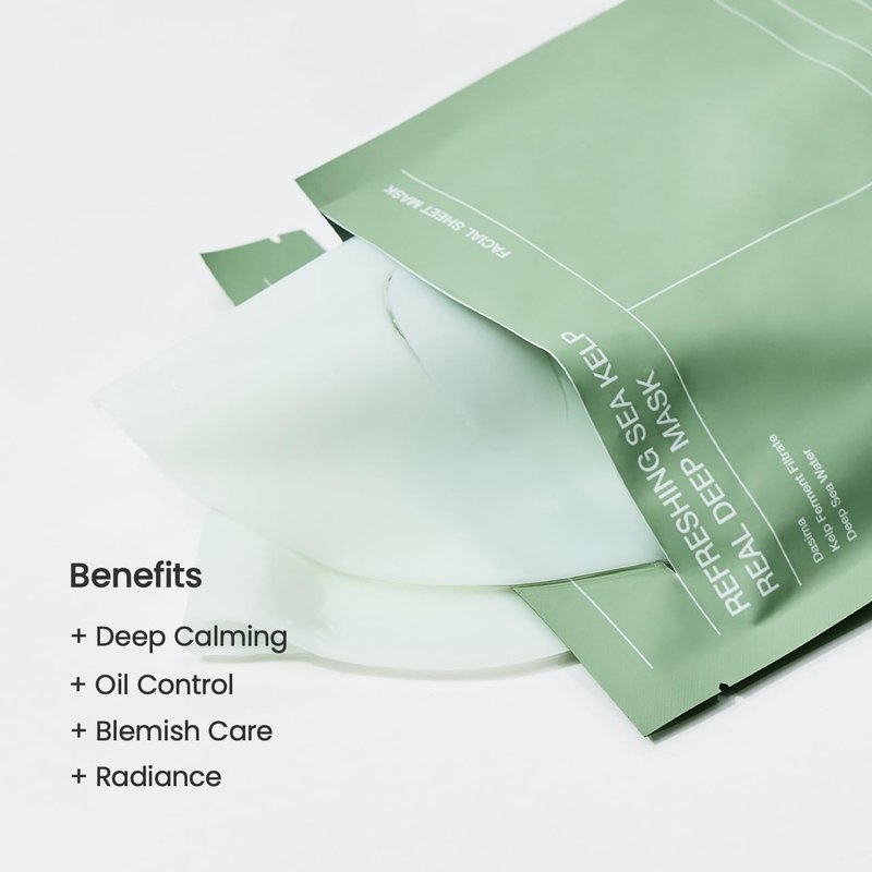 Repair Calming Mask Duo Set - Hydrating Ceramide & Sea Kelp Face Mask for Sensitive Skin | Korean Skin Care