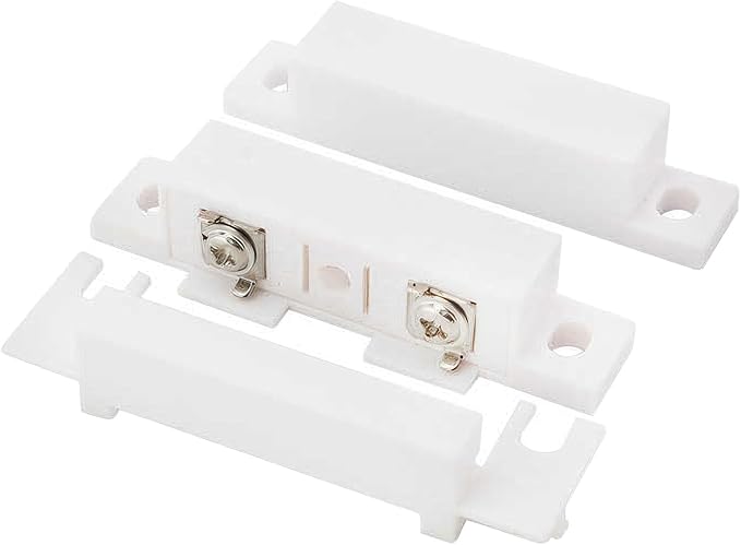 FOCMKEAS Magnetic Reed Switch Wired Surface Mount Normally Open/Closed NC/NO Contact Sensor Alarm Magnetic Door Switch with 3 Wires, PVC, MC-31