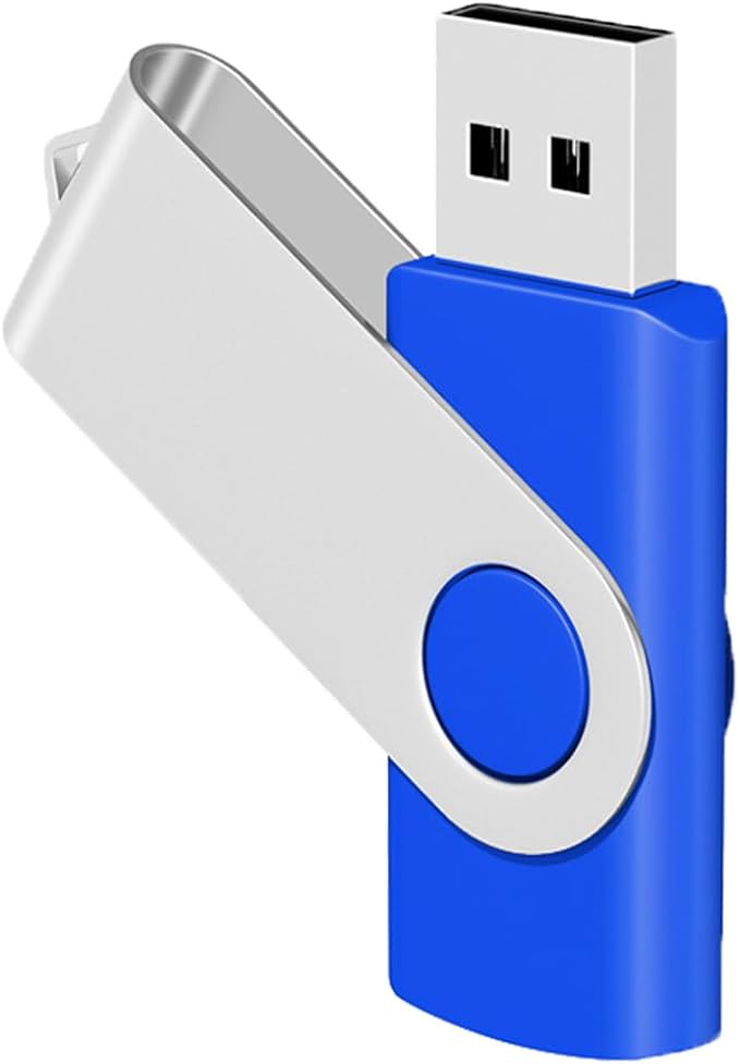 256MB Bulk Flash Drive 50 Pack EASTBULL FAT32 USB 2.0 Drive Pack (Blue)