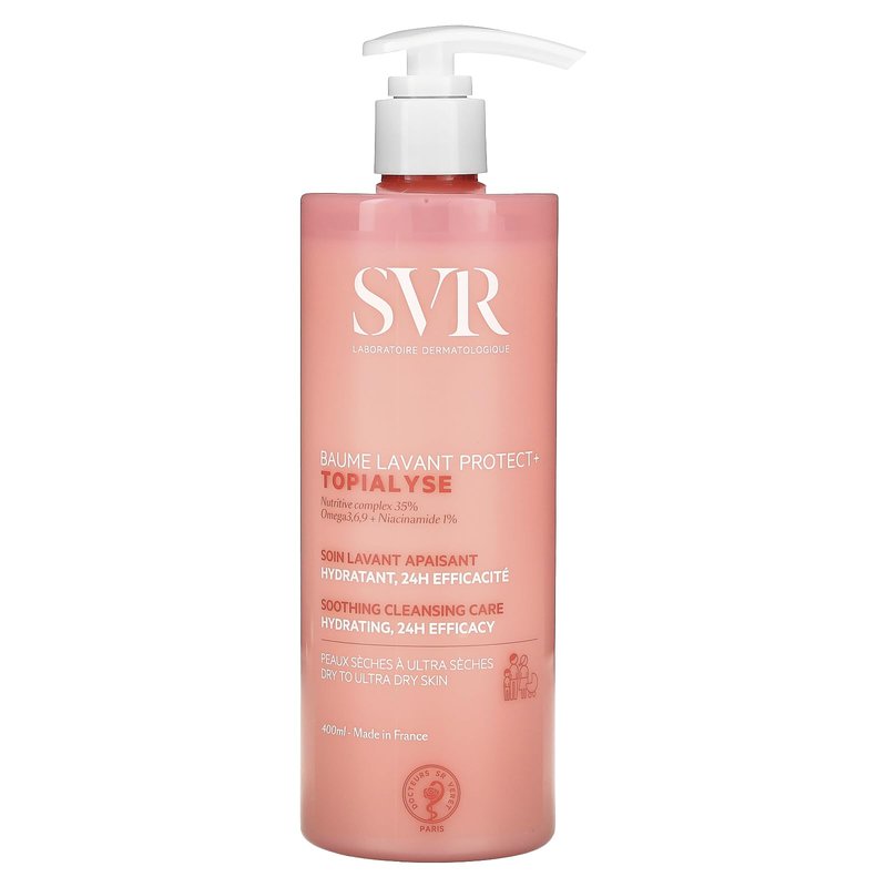 SVR Topialyse Cleansing Balm – Gentle Soothing Cleanser for Dry, Sensitive Skin – 24H Hydration – Multi-Purpose Use – Soap-Free & Sulfate-Free - Fragrance-Free, – Dermatologically Tested – 13.5 fl oz