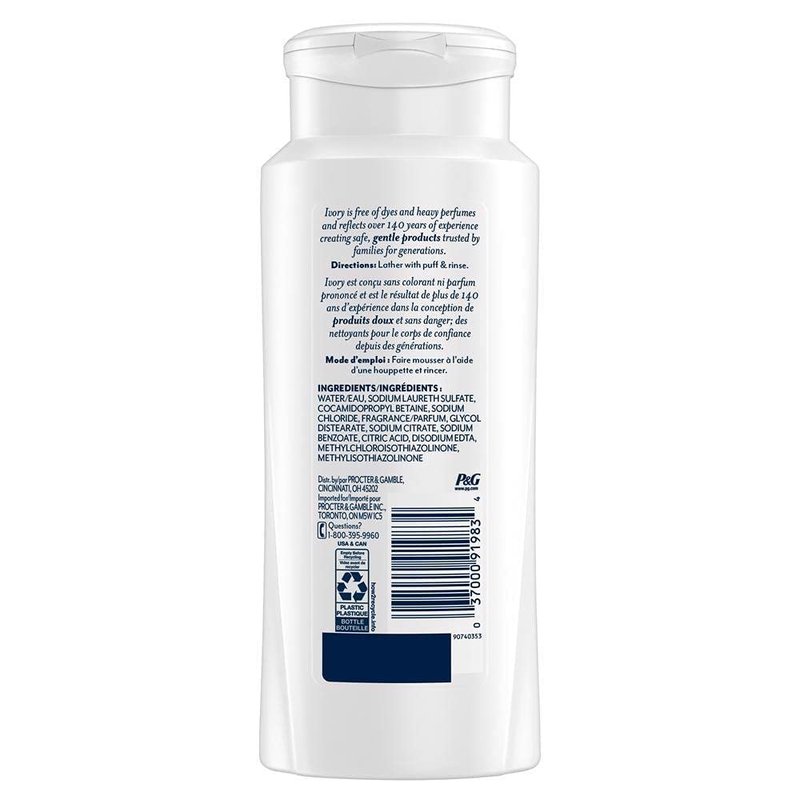 Ivory Original Body Wash, 21 oz (Pack of 3)