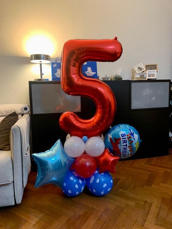 Red Number 12 Balloon - 40 Inch Birthday Decoration for 12th Birthday Party Supplies