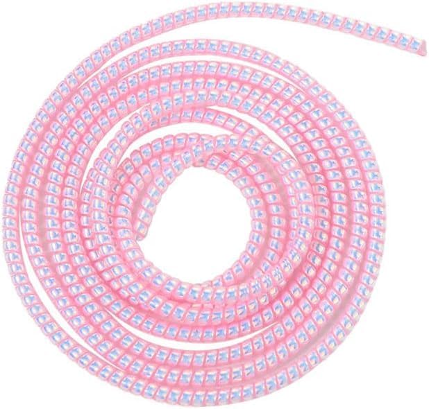 HODASHI Spiral Cable Protector, 1.5m (4.92ft), Pink