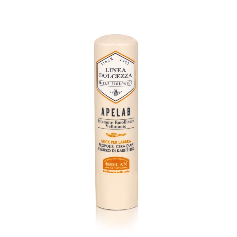 Helan Linea Dolcezza - Apelab Lip Balm in Stick with Shea Butter, Beeswax & Propolis Against Chapping - Lip Repair from Sun & Cold, Soothing and Moisturizing Action for Lip Care Made in Italy, 4 fl oz