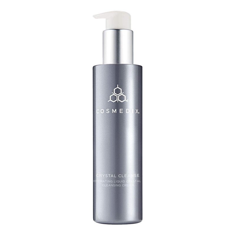 COSMEDIX Crystal Cleanse Liquid Cream Facial Cleanser - Deep Cleaning AM & PM Cleanser for Face with Moisturizing & Hydrating Crystal Technology for Dirt, Oil, Makeup & Impurities - All Skin Types