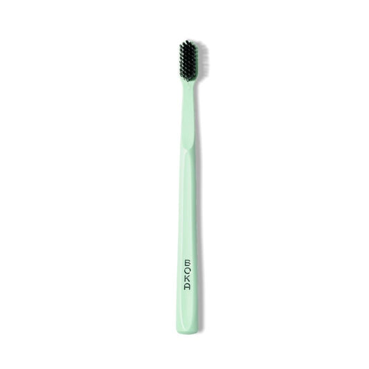 Boka Classic Manual Toothbrush with Extra Soft Activated-Charcoal, Tapered Bristles, Bioplastic Handle that Includes Travel Cap, Dentist-Approved, Great for Adults and Kids, Mint (Pack of 1)