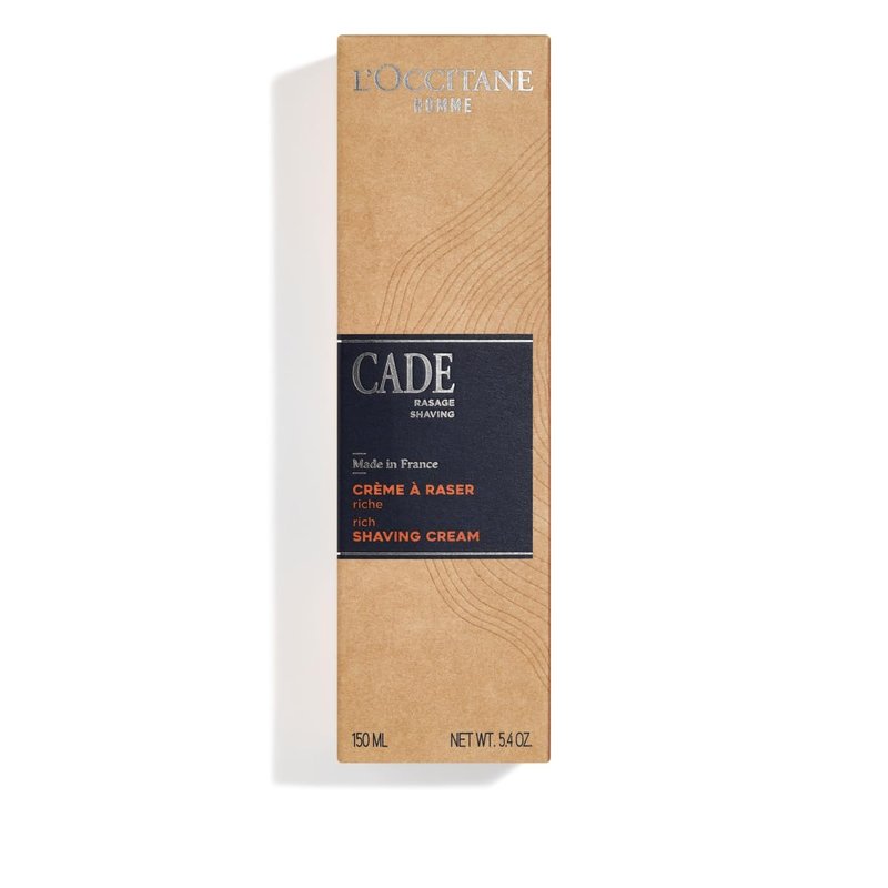 L'OCCITANE Cade Shaving Cream: Rich, Creamy Foam, Smooth Shave, With Shea Butter, Reduce Feelings of Tightness & Irritation, Made in France