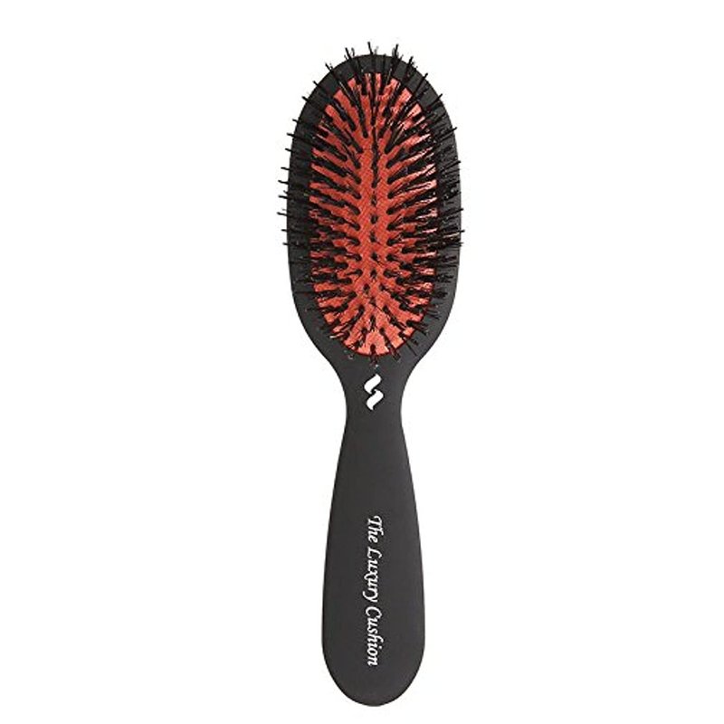 Spornette Boar Bristle Hair Brush - Small Oval Vented Cushion Brush for Styling | Reduces Breakage, All Hair Types