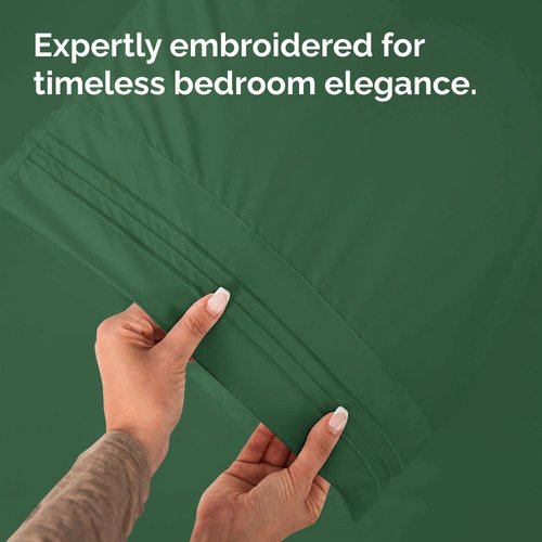 King Pillow Cases by [Brand Name] - Ultra Soft Hotel Quality Covers | Wrinkle-Free & Fade Resistant - Emerald Green, Set of 2