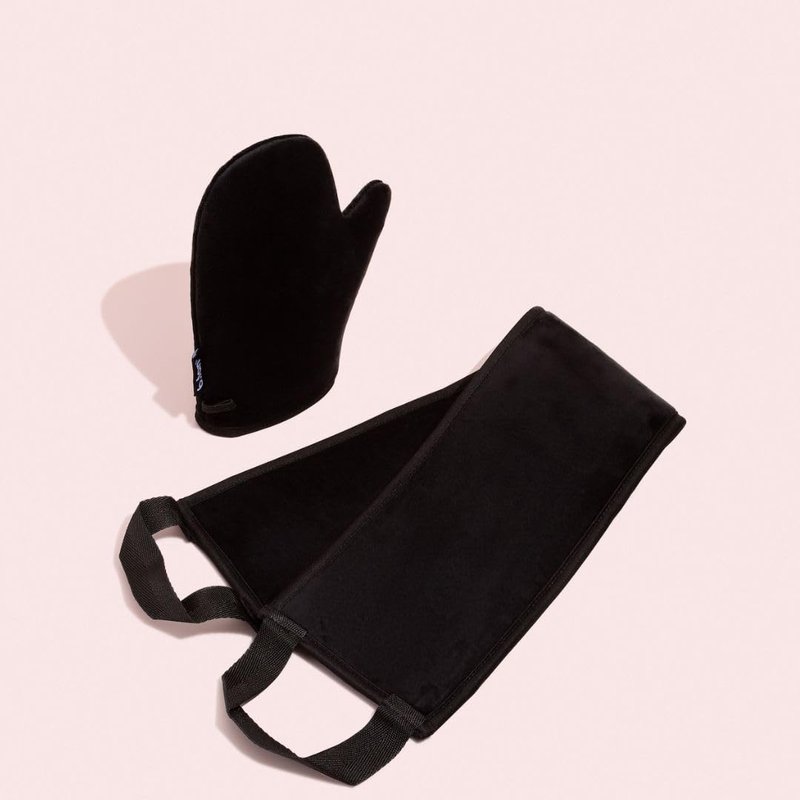 b.tan Back Self Tanning Applicator | We've Got Your Back - Best Sunless Tanner Body Mitt w/Handles, Streak-Free, Velvety Soft, Reusable, Washable, Great for Foam, Mousse, Gradual Lotion, & Drops