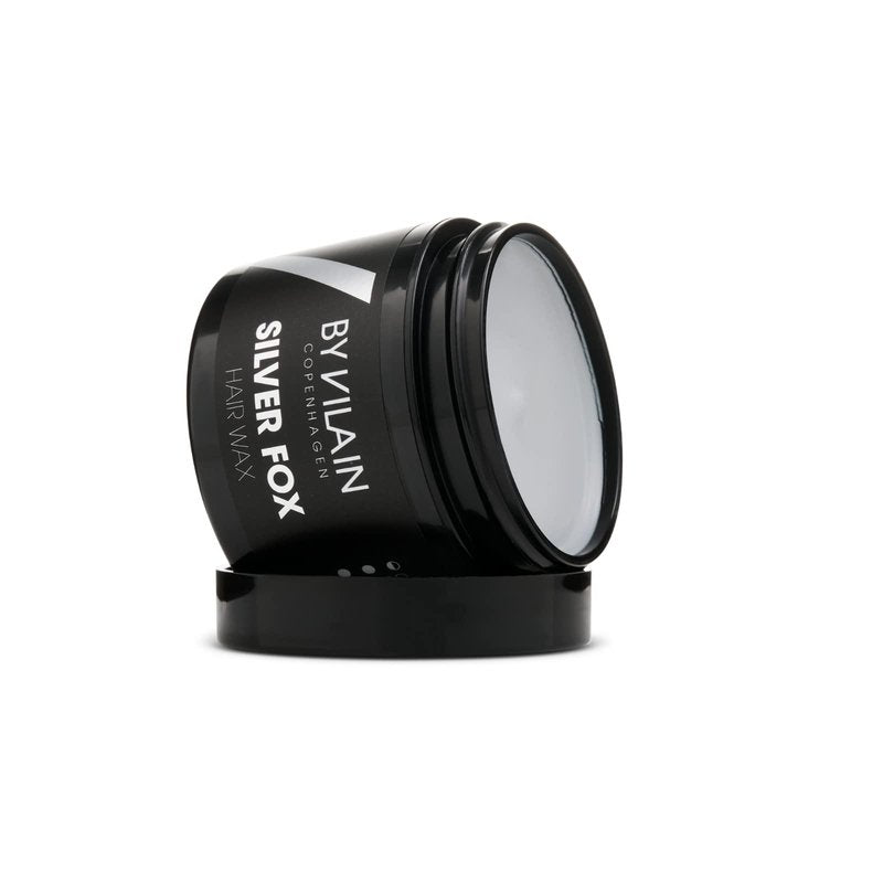 By Vilain Silver Fox Mud Wax - Super Strong Hold Medium Shine Clean Cut Look Long Lasting Hair Pomade Easy to Style for Fullness & Texture Smoothing & Slick Hair Molding Wax Paste Gel for Men 2.2oz